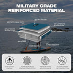 Inflatable Stand Up Paddle Board Includes Paddle, Dual Action Pump, and Accessories 11ft Lightweight iSUP, 33"*6" Wide Stable Design, Anti-Slip EVA Deck, Paddle Board for Adults