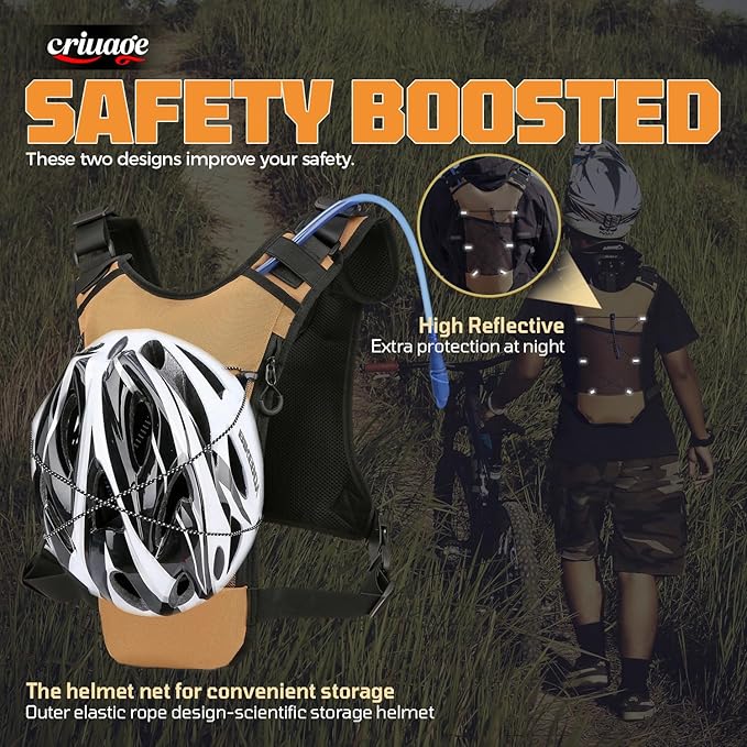 USA Original Patent Running Hydration Vest Backpack, Lightweight Chest Pack with 2.0L Water Bladder Bag Daypack for Hiking Running Cycling Race Marathon for Women Men