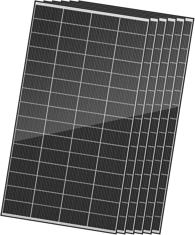 Renogy 320 Watts Solar Panels 6PCS 12V/24V N-Type 18BB Solar Panel Monocrystalline Total 1920W On/Off Grid Application Over 1000 Watt Solar Panel 25% High Efficiency for Homes Roof RV Boat Black