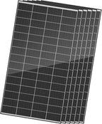 Renogy 320 Watts Solar Panels 6PCS 12V/24V N-Type 18BB Solar Panel Monocrystalline Total 1920W On/Off Grid Application Over 1000 Watt Solar Panel 25% High Efficiency for Homes Roof RV Boat Black