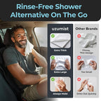 Camping Essentials - Body Wipes for Camping Adults Bathing No Rinse - 50 XL Deodorant Bathing Shower Wipes For Men Women - Disposable Washcloths & Personal Cleansing - Travel, Workout