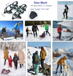 Universal Non Slip Gripper Spikes for Shoes, Ice Traction Cleat Grips with Steel Studs Crampon for Ice Sports