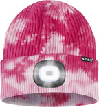 ATNKE LED Lighted Beanie Hat,USB Rechargeable 4 LED Running Headlamp Bright Cap with The Light Gifts for Men and Women