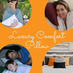 Happyluxe Odyssey Travel Pillow for Long Flights - Soft, Small, Alternative to Down and Memory Foam. 17 x 13in - Made in The USA, Cabernet Red Airplane Pillow for Adults Sleeping, Camping or Nap