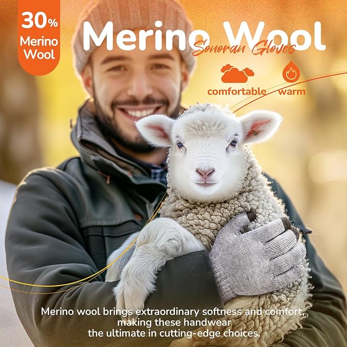 Merino Wool Gloves for Women Men, Touch Screen Warm Glove Liners Thermal Soft Knit Lining for Winter Running Hiking