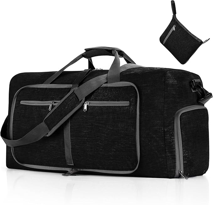Vomgomfom Travel Duffle Bag for Men,65L 85L 115L Foldable Travel Duffel Bag with Shoes Compartment Overnight Bag for Men Women