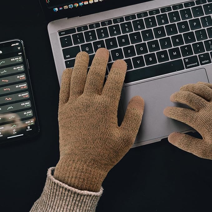 Achiou Winter Gloves, Glove for Men Women, Upgraded Touch Screen Texting Warm Running with Thermal Soft Knit Lining