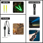 RHINO RESCUE Survival First Aid Kit, HSA/FSA Eligible, Emergency Kit Molle Pouch IFAK Medical Kit for Vehicles Car Camping Backpacking Hiking Hunting