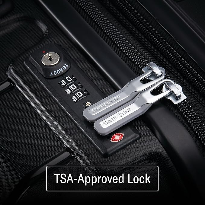 Samsonite Freeform Hardside Carry-On Luggage with Spinner Wheels - Hardshell Suitcase - TSA, Airline-Approved - Expandable Hard Shell, Smooth Rolling Wheels for Lightweight Travel - White