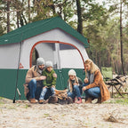 HIKERGARDEN 6-8 Person Camping Tent - Portable Family Cabin Tent for Camp, Windproof Fabric Camp Tent Outdoor for Hiking, Backpacking, Traveling