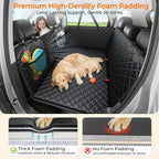 URPOWER 2026 Upgraded Dog Back Seat Extender for Full Size Crew Cab Truck - Large Hard Bottom Dog Car Seat Cover Holds 550lbs, Waterproof Dog Hammock Pet Bed with High-Density Foam Non-Slip