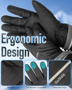 Winter Gloves Men Women,Waterproof Windproof Touchscreen Thermal for Cold Weather Outdoor Running Cycling Hiking