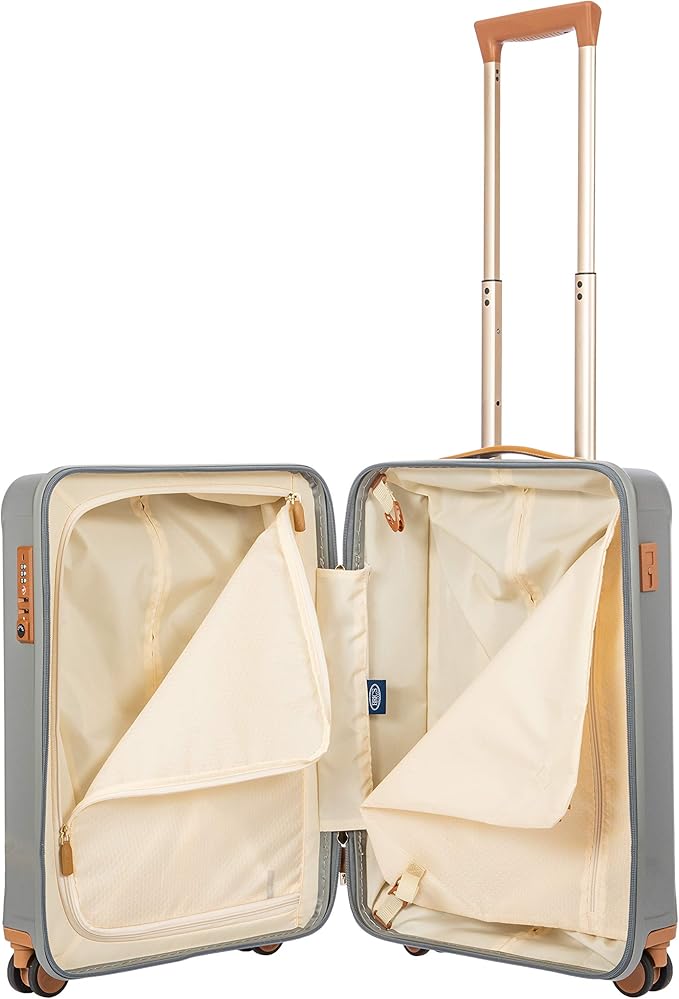 Bric's Capri 2.0 21-Inch Spinner - Luxury Carry On Luggage With Spinner Wheels - Lightweight Suitcases with Wheels Made From Durable Polycarbonate - Silver Shine