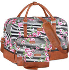 IBFUN Weekender Bags for Women, 21" Weekender Travel Bag, Travel Duffle Bag with Shoe Compartment Carry on Overnight Duffel Bag for Weekend Travel Business Trip, 3PCS