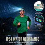 Mossy Oak 600 Lumens LED Headlamp, Dual Power Source, Motion Sensor Head Lamp with Magnetic Base, Stepless Dimming, Memory Mode for Camping, Running, Hiking