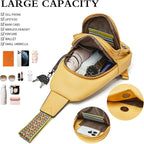 Sling Bag Crossbody Bags for Women Small Cross Body Bag Fanny Packs Chest Sling Purse for Daily Travel Leisure Sport