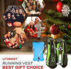 UTOBEST Running Vest, 5L Hydration Vest Lightweight, Breathable and Sweatproof Running Backpack, Adjustable Running Hydration Vest for Trail Running Marathon Race Jogging Cycling