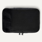 Amazon Essentials 4-Piece Packing Cubes Travel Accessories Set, Luggage Organizer with Double Zipper, Mesh Top, 100% Polyester, Small, Black (Previously Amazon Basics)