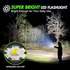 WdtPro LED Flashlight High Lumens SR2000 Pro, 4 Pack Brighter Tactical Flashlights with 5 Modes & Zoomable, Powerful Mini Flash Light for Emergency, Camping, Hiking (Colorful)