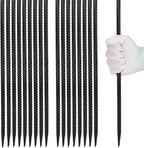 16 inches Rebar Stakes 18-Pack Heavy Duty Ground Stakes Rebar Spikes Garden Stakes Metal Steel Stake for Concrete and Timber Straight Black