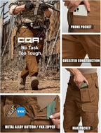 CQR Men's Tactical Pants, Water Resistant Ripstop Cargo Pants, Lightweight EDC Work Hiking Pants, Outdoor Apparel