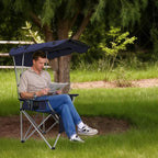 PLKO Camping Chairs with Canopy, Portable Quad Lawn Chair for Adults, Folding Recliner Chair with Cup Holder Outdoor Events and Shade- Support 330 LBS