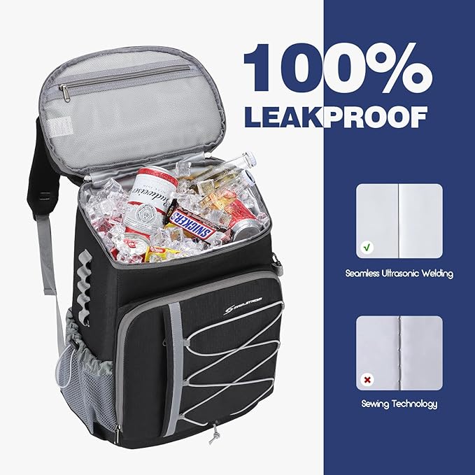 Maelstrom Cooler Backpack - 35/50 Can Insulated Soft Cooler Lunch Bag for Camping, Beach, Hiking & Shopping
