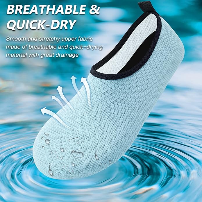 Deevike Water Shoes for Women Men Barefoot Quick-Dry Aqua Socks Slip-on for Beach Swim Surf Yoga Exercise