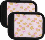 Christmas Cookies 4 Pack Neoprene Suitcase Wraps, Luggage Handle Wraps with ID Tag, Non-Slip Suitcase Handle Covers for Travel, Bag Strap Pad