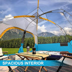 CAMPROS CP Tent 8 Person Camping Tents, Waterproof Windproof Family Tent with Top Rainfly, Large Mesh Windows, Double Layer, Easy Set Up, Portable with Carry Bag, for All Seasons