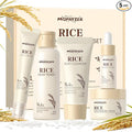 5PCS Rice Skincare Set, Korean Hydrating Skin Care for Girls Teens Women, Rice Cleanser Toner Serum Face Cream Eye Cream, Moisturizing Daily Skincare Routine Kit