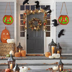 Jack O Lantern Decor Solar Light Color Changing Metal Pumpkin Halloween Lanterns Outdoor for Yard, Patio, Lawn, Porch, Garden Decorations