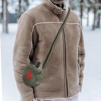 Stainless Steel Water Bottle for Camping Portable Canteen Pouch Outdoor Accessory 304 Steel Green