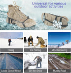 Universal Non Slip Gripper Spikes for Shoes, Ice Traction Cleat Grips with Steel Studs Crampon for Ice Sports