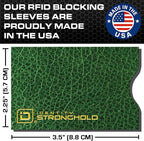 RFID Blocking Credit Card Sleeve Protectors – USA Made Slim Wallet Inserts for Credit Cards, Debit Cards & ID Protection (16, Leather Look)