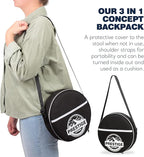 2025 Upgraded Collapsible Stool & 3-in-1 Cushioned Carry Bag, Adjustable Height Folding Stool, Telescopic Camping Chair Retractable Seat or Footrest for Outdoors & Travel, Max 620lbs