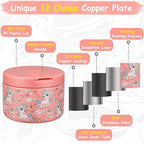 12oz Insulated Vacuum Food Jar with Buckle Lid Wide Mouth Soup Thermo for Hot Food Kids Leakproof Stainless Steel Lunch Container (Pink-Horse)