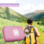 276PCS Small Travel First Aid Kit Supplies for Business, First Aid Emergency Set Backpacking Essentials Items Trauma Survival Kits for Outdoor Adventure, Pink AMORNING