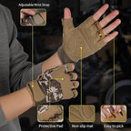 FIORETTO Fingerless Gloves for Airsoft Shooting Half Finger Hunting Hiking Cycling Driving Motorcycle Climbing Work Gloves M210603