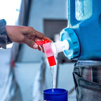 AquaBrick Emergency Water Storage Containers w Ventless Spigot Cap, Leak Proof Guaranteed Portable Stackable - holds 3 Gal, Long Term Food Storage holds 20 lbs, 2 Cont PK + Spigot