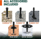 TREKOLOGY Trek-Z Cork Grip Trekking Poles – Lightweight Folding Hiking Poles, Adjustable Height, Compact Travel Design, Aircraft-Grade Aluminum Walking Sticks for Men & Women