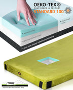 3 Inch GAIALOOP Thick Memory Foam Camping Mattress Sleeping Pad [Car/Tent/Cot] Glamping Portable Floor Mat Roll Up Futon Mattress for Guests Sleepover