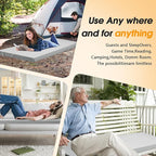 CYMULA Camping Cot Mattress 2in Memory Foam Sleeping Pad,Soft Warm Non-Slip Camping Mattress Topper with Retaining for Adults,Portable Roll up Pad for Travel(75 x30)（only Mattress）