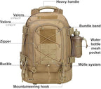 Tactical Backpack Military Hiking Daypack - Molle Backpack for Men 3 Day Assault Pack Bug Out Bag for Camping Travel Army Hunting Gym Rucksack Survival (Coyote)