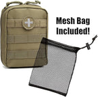 First Aid Molle Pouch - Heavy Duty IFAK Pouch - Empty Medical Pouch Ideal for Military Use EMTs Law Enforcement Camping and Hiking - Med Pouch for Optimal Organization