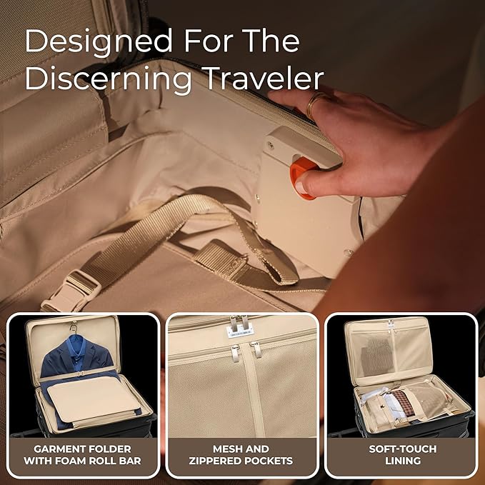 Briggs & Riley 26" Medium Expandable Spinner - Checked Luggage for Travel, Suitcases with Wheels, Softside Rolling Bag for Men & Women, Self-Repairing Zipper - Baseline Collection, Olive