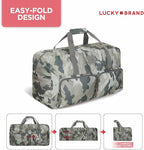 Lucky Travel Duffel Bags 65L, Gym Bag, Travel Bag & Large Duffle Bag for Men, Foldable Overnight Weekender Bags for Women & Men with Adjustable Shoulder Strap, Camo
