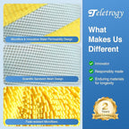 Teletrogy Shoe Washing Machine Bag 2PCS, Reusable Durable Zipper Laundry Bag Shoe Washing Bag for Washer and Dryer, Sneaker Tennis Cleaning Bags, Yellow