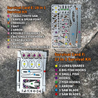 PSKOOK 12 Pcs Survival Multitool Card Emergency Camping Tool EDC Kit in Your Wallet Outdoor Hunting Fishing Hiking Gear