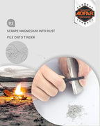 AOFAR Magnesium Fire Starter AF-374 (2-Pack) Waterproof Fire Steel Pouch for Camping, Hiking, Hunting, Backpacking,Outdoor Survival fire Striker kit